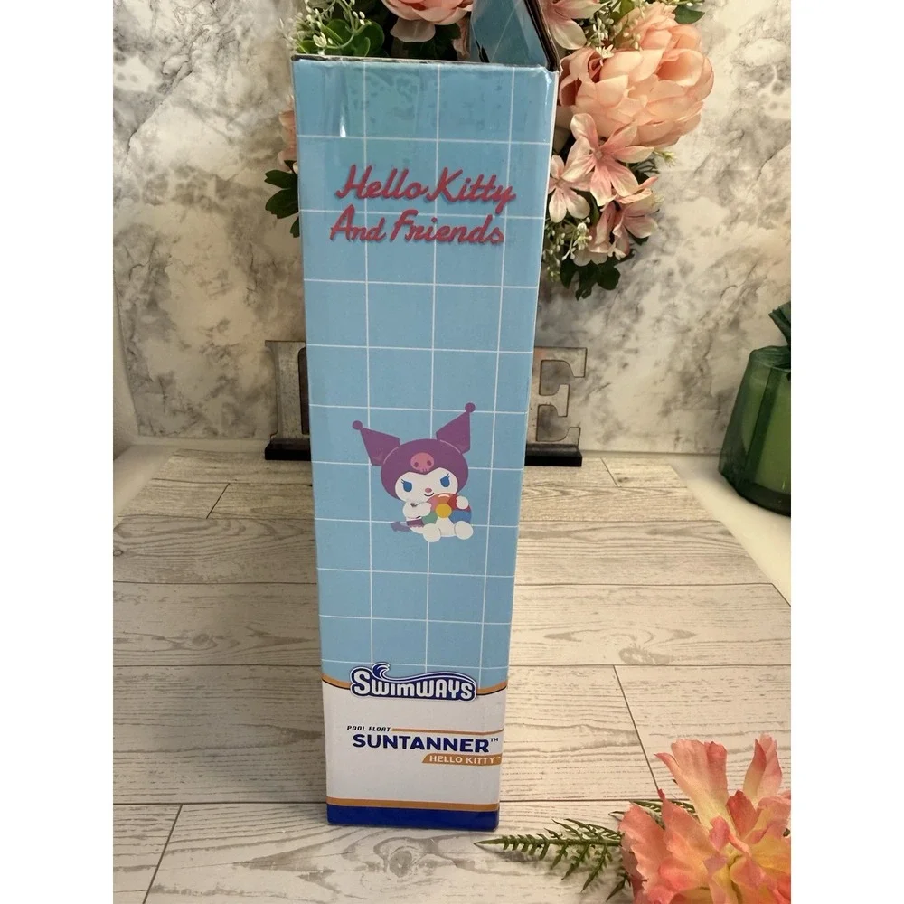 Hello Kitty & Friends Pool Floats Raft Swimways SunTanner Swim 5.8ft Long NIB